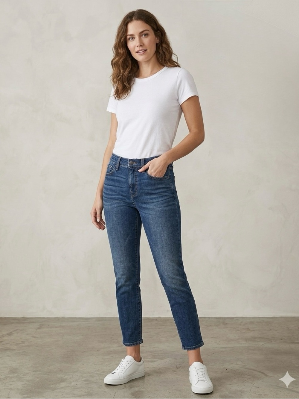 Lucky Brand mid-rise crop Ava Dark Was Jeans Size: 8
